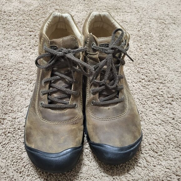 Mens Keen Light Brown Nubuck Leather Lace Up Hiking Outdoor Boots Size 12 - Picture 12 of 16